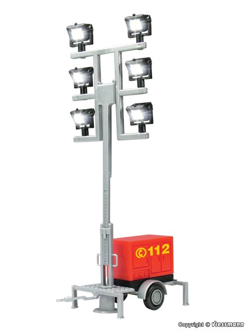 Viessmann 1344 Lysstander med anhænger, 6 hvide LED lys, H0 NYHED 2019