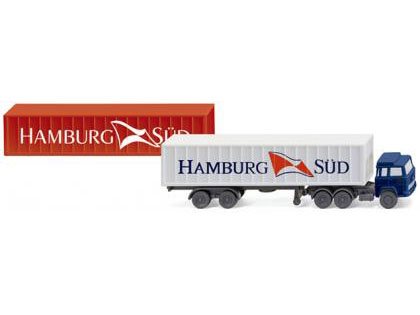 Wiking 095001 Truck Magirus 235 D + extra container Hamburg Süd, Spur N