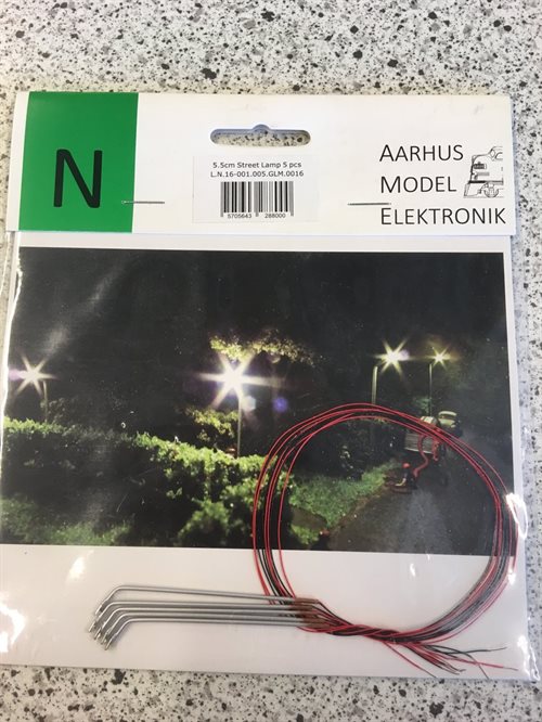 Aarhus Model Elektronik 0016 5.5 cm lampe, 5 stk pakke, SPOR N, NYHED 2019