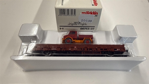   Märklin 00753-07 Kæpskinnevogn med lastbil (BRUGT)