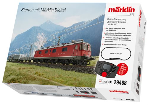 Märklin 29488 Digital-Startpackung "Schweizisk godstog med Re 620" ep VI