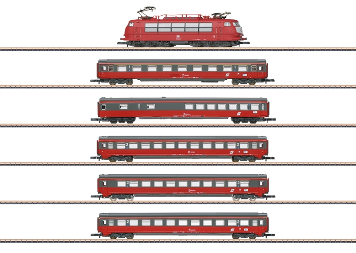 Märklin 81282 Togsæt EC 64 "Mozart" med elektrolokomotiv BR 103, Spor Z