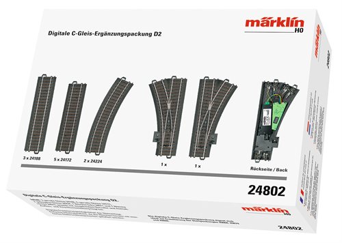 Märklin 24802 Digitalt C-Skinne udvidelsessæt, D2, 