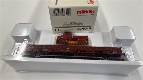   Märklin 00753-11 Kæpskinnevogn med lastbil (BRUGT)