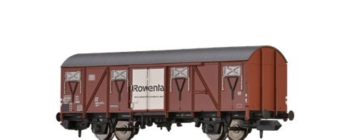 Brawa 67818  Lukket godsvogn Gbs 245 „Rowenta” der DB  Litranummer: 21 80 148 6 417-5, ep IV, Spor N