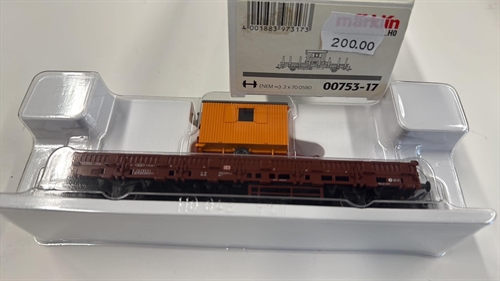   Märklin 00753-17 Kæpskinnevogn med skurvogn (BRUGT)