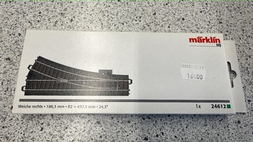Märklin 24612 Sporskifte højre, (BRUGT)