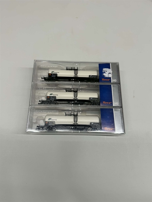 Roco 66174 3-delt Superfos tankvognssæt (BRUGT)