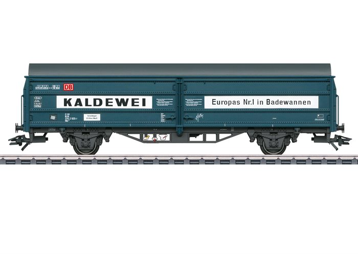 Märklin 47345 2 akslet lukket skydevægsgodsvogne Type Hbils "KALDEWEI", DB AG, ep V