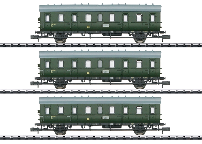 Minitrix 18277 3-delt vognsæt, nærtrafik, DR, ep III
