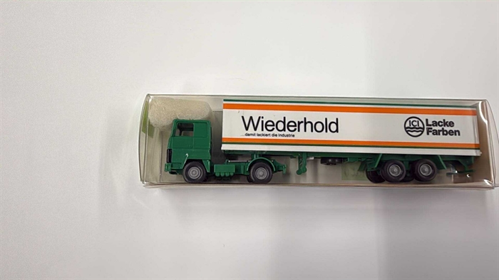 Wiking 24540 Ford lastbil med Wiederhold trailer, H0