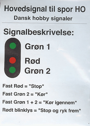 Modeltog H005 Dansk Hovedsignal grøn/rød/grøn byggesæt