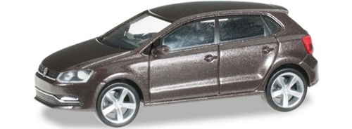 Herpa 038379 VW Polo '14 5-dørs metallic, chokoladebrun, H0