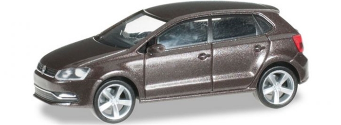 Herpa 038379 VW Polo \'14 5-dørs metallic, chokoladebrun, H0