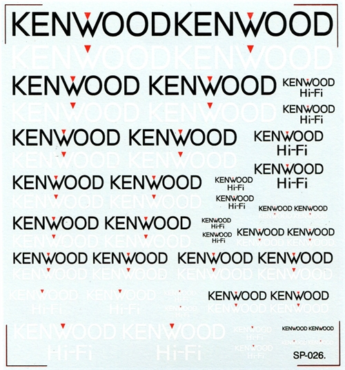 DMC Decals SP-026 Kenwood 1/24 - 1/32 - 1/43