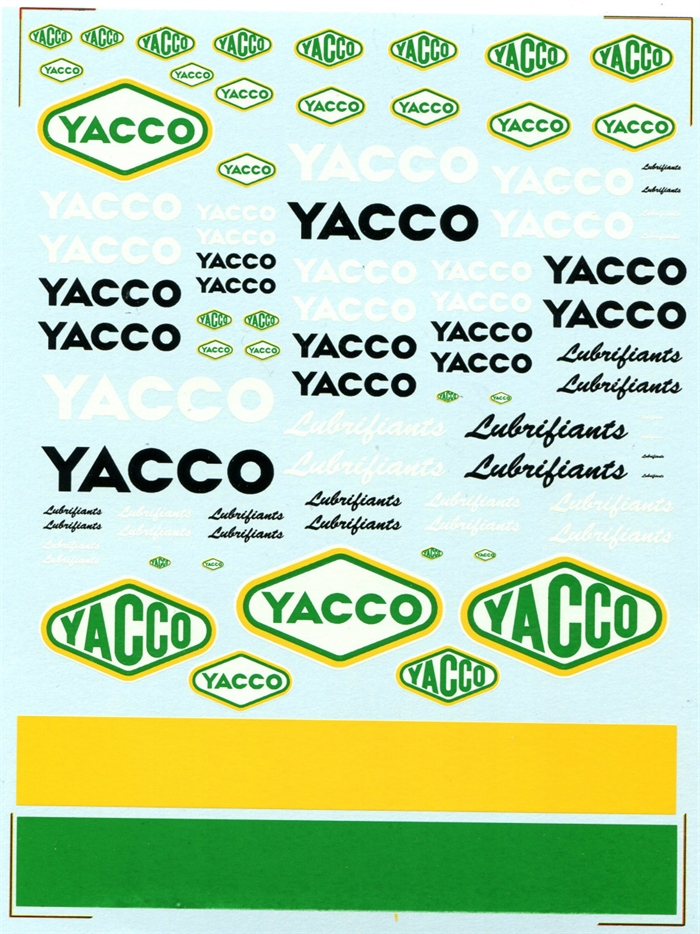 DMC Decals SP-028 Yacco 1/24 - 1/32 - 1/43