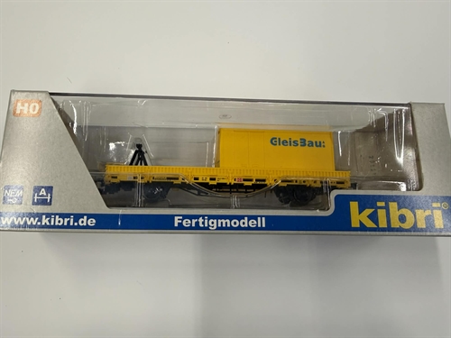 Kibri 26264 Fladvogn med byggecontainer (BRUGT)