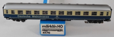 Märklin 4176 H0 Personvogn 2. klasse med belysning fra den tyske vinrute, DB, original emballage