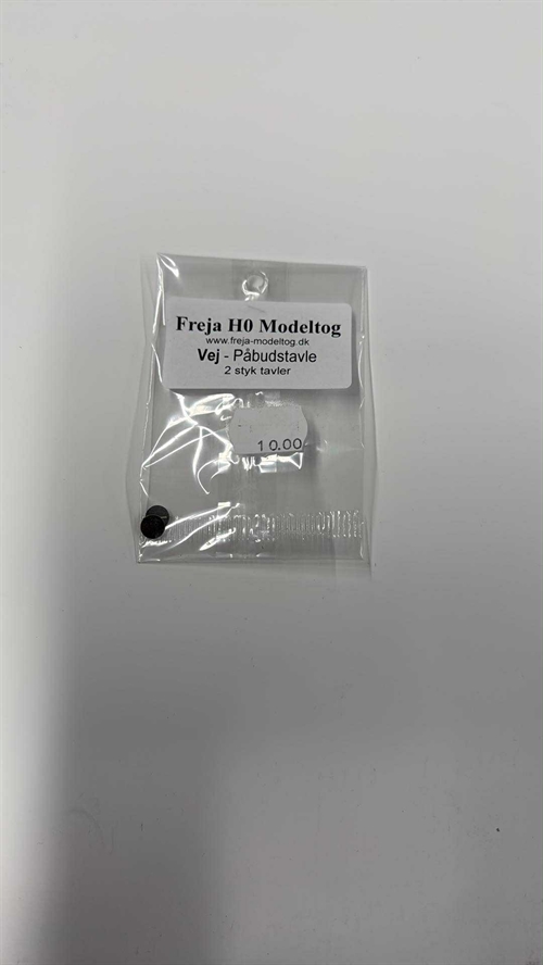 Freja Modeltog 020 Påbudstavle, 2 stk, H0 