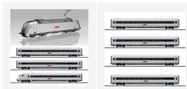 Piko Metropolitan sæt med 58454 + 28350, Sættet indeholder lokomotiv samt syv vogne, DC Sound