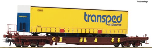Roco 76223 Lommevogn, type Ddgmns 33 med Transped trailer fra DSB