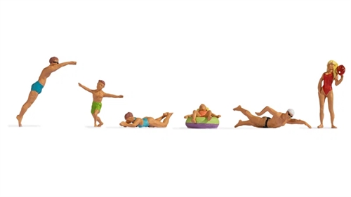 Noch 36849 Badende, seks figurer, Spor N