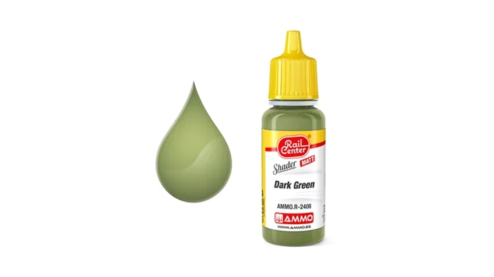 Ammo By MIG 2408 Mørk grøn, mat, shader, 17 ml