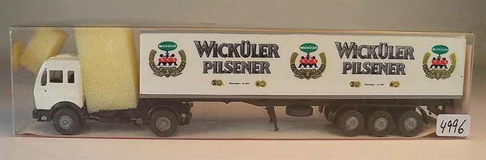 Roskopf RMM 1/87 nr. 502 Mercedes Benz sættevogn Wicküler Pils, H0