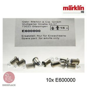 Märklin E600000 Glødepærer, klar, 19V, med stiksokkel, 10 stk pr pakke
