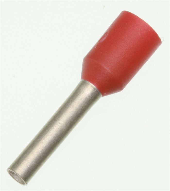 K8100RT terminalrør, Røde, 1,0mm2, 100 stk