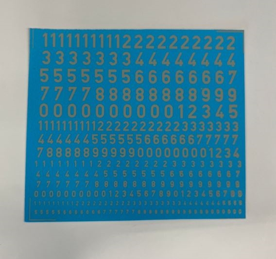 DMC Decals T12 Tal, blandede størrelser, grå