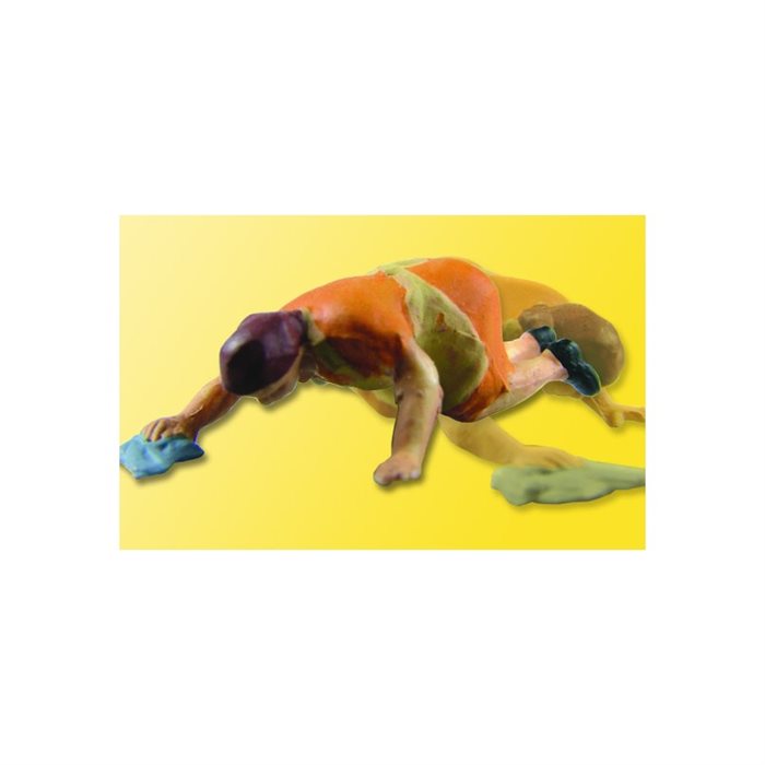 Viessmann 5125 Rengøringskone, knælende med klud, bevægelig, H0