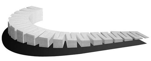 Woodland Scenics ST1413 Flexibel vej med stigning på 0-2,54 cm Str (6.35 cm x 60.9 cm)